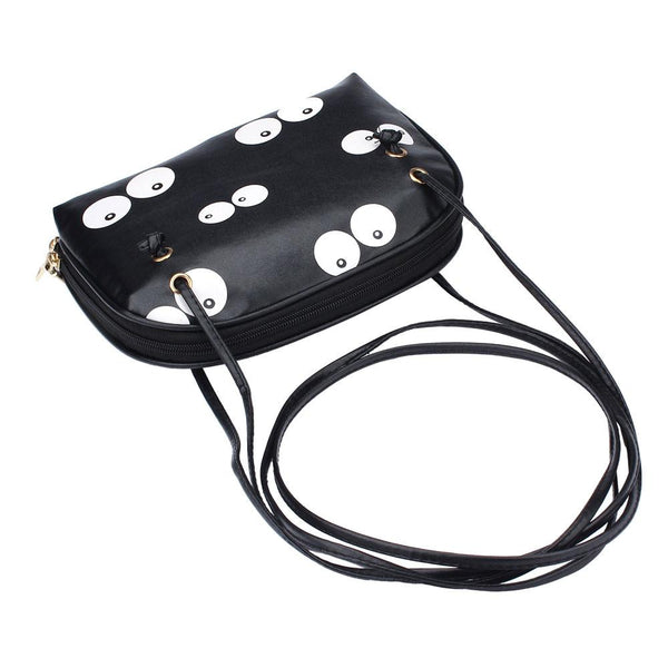Eye Faux Leather Shoulder Bag