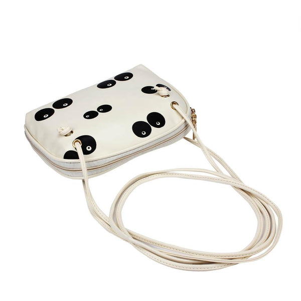 Eye Faux Leather Shoulder Bag