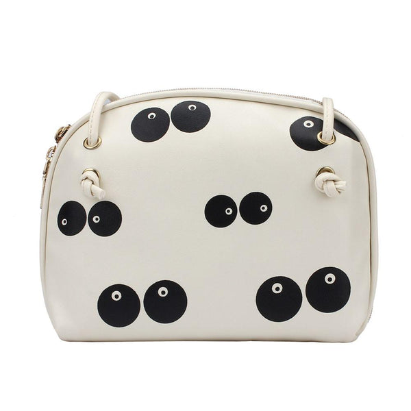 Eye Faux Leather Shoulder Bag