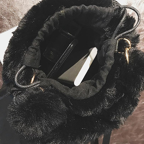 Drawstring Soft Plush Bag